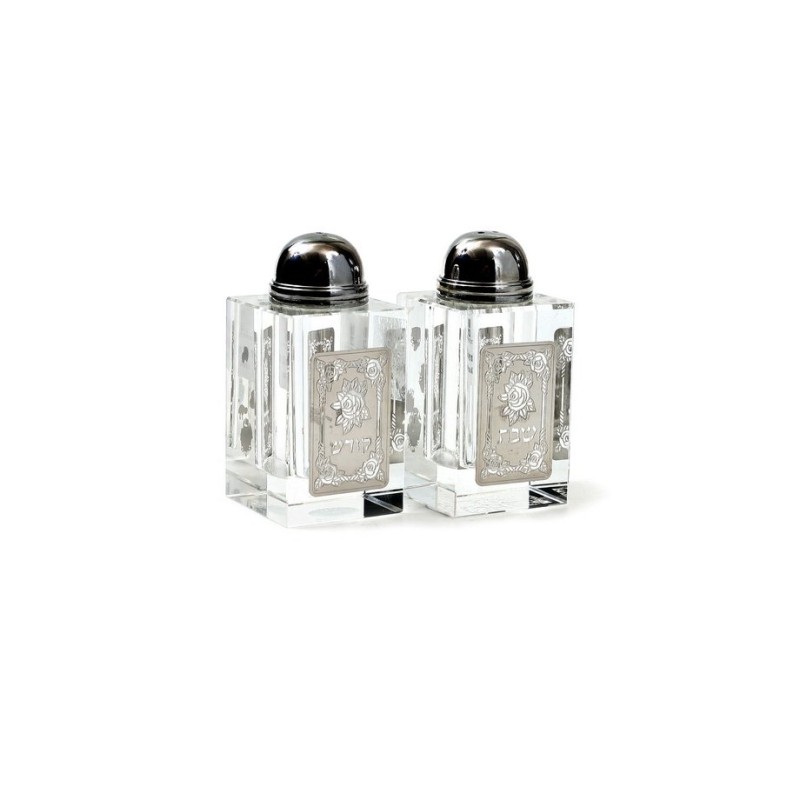 Crystal Salt and Pepper Shaker with Metal P... | Salt & Pepper Shakers