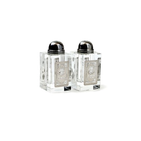 Crystal Salt and Pepper Shaker with Metal P... | Salt & Pepper Shakers