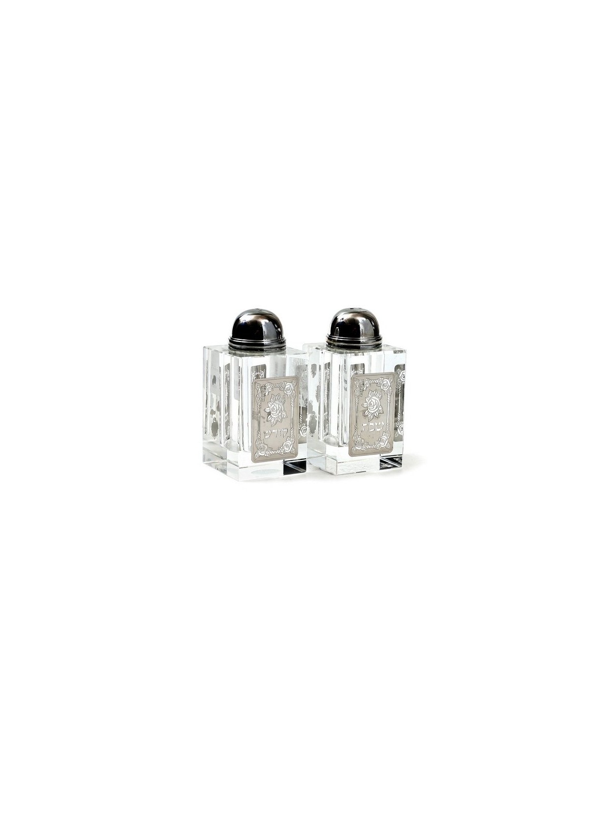 Crystal Salt and Pepper Shaker with Metal P... | Salt & Pepper Shakers