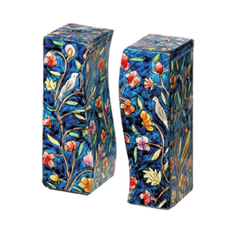 Yair Emanuel Hand Painted Wood Fitted Salt ... | Salt & Pepper Shakers