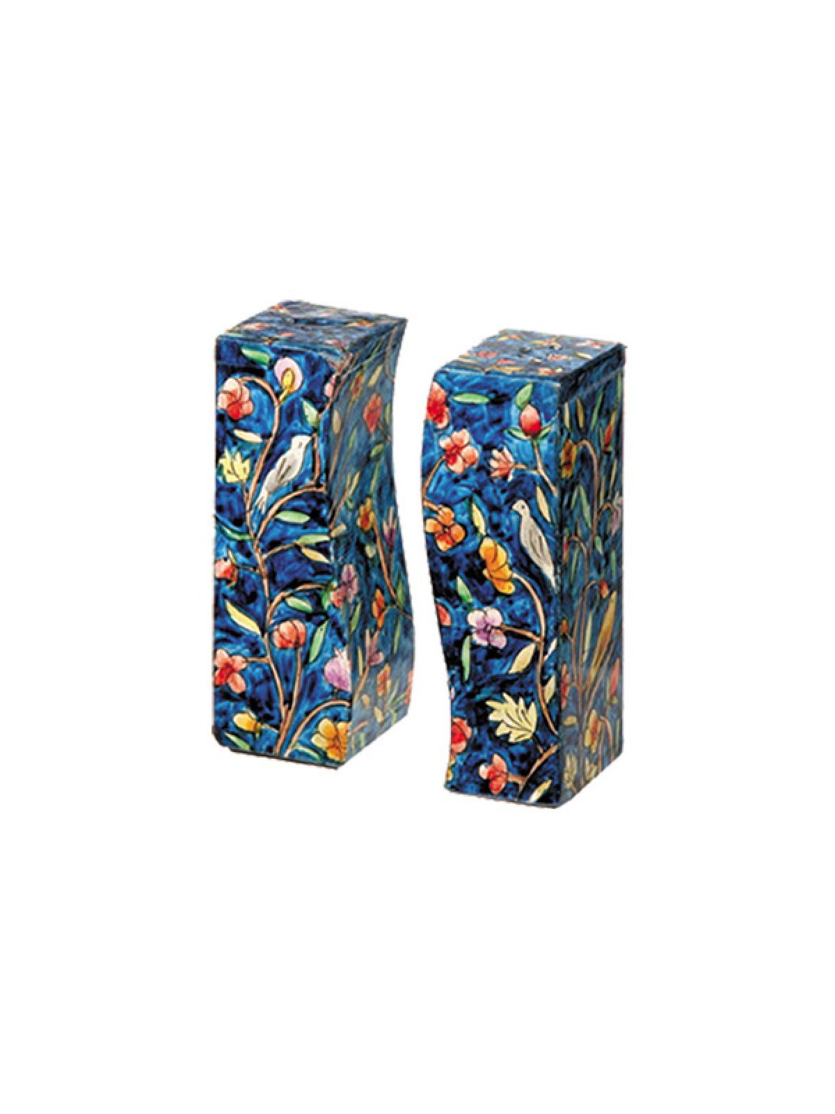 Yair Emanuel Hand Painted Wood Fitted Salt ... | Salt & Pepper Shakers
