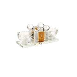 Crystal Salt Pepper and Toothpick Holder wi... | Salt & Pepper Shakers