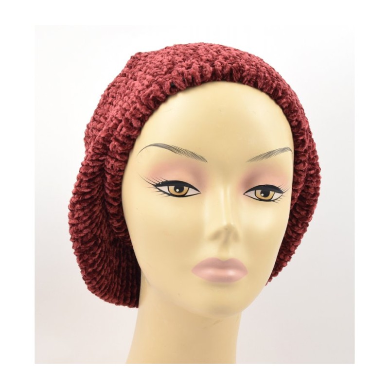 Knitted Womens Snood Beret with Inner ... | Jewish Women Head Covering