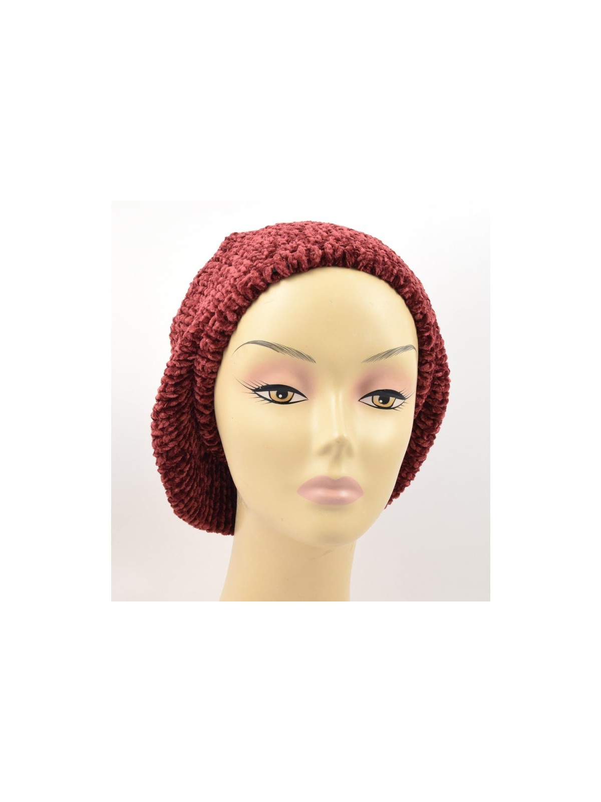 Knitted Womens Snood Beret with Inner ... | Jewish Women Head Covering