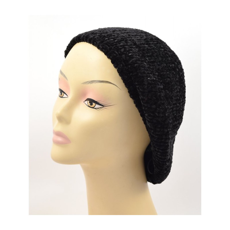 Knitted Womens Snood Beret with Inner ... | Jewish Women Head Covering
