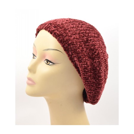 Knitted Womens Snood Beret with Inner ... | Jewish Women Head Covering