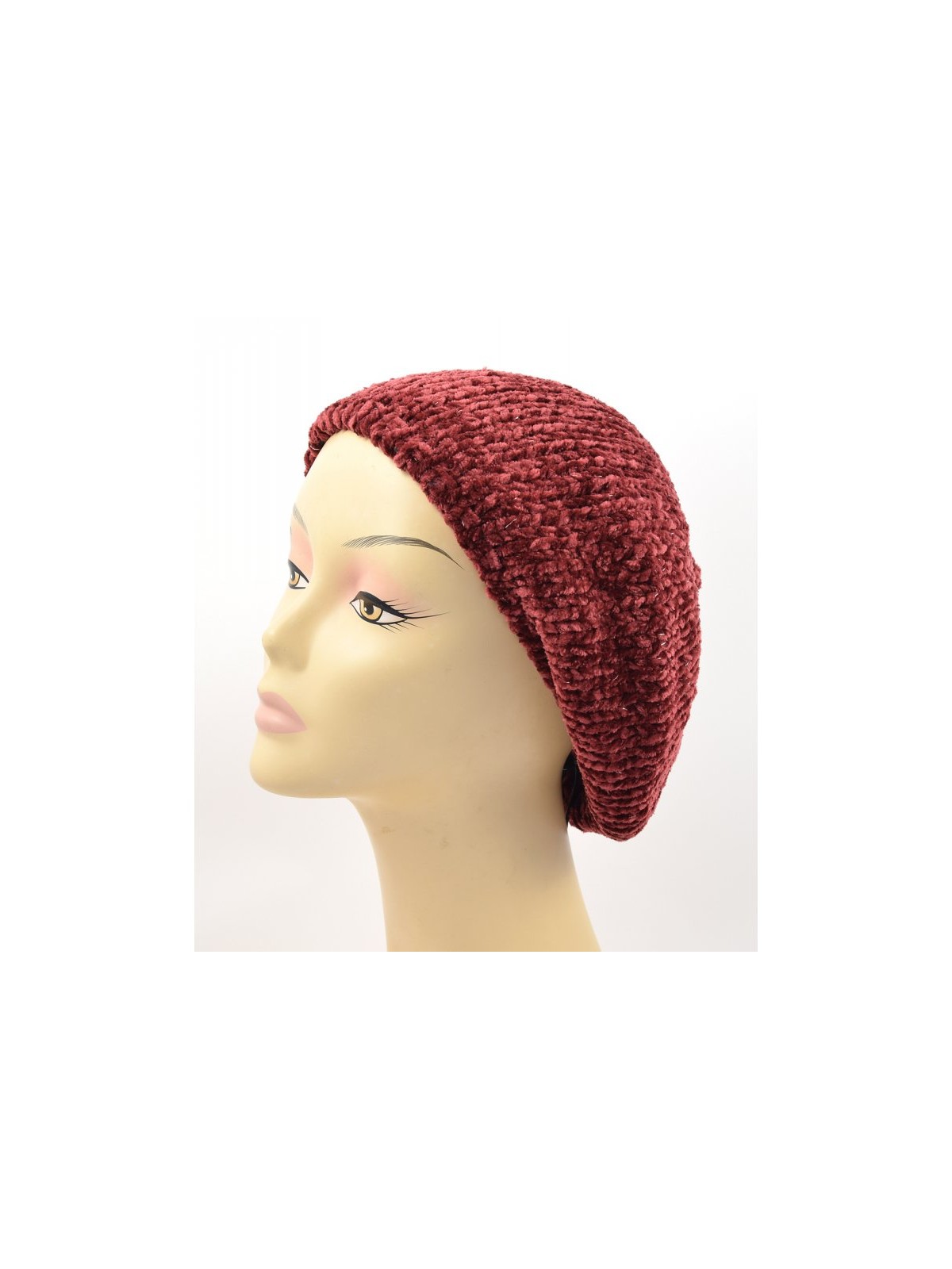 Knitted Womens Snood Beret with Inner ... | Jewish Women Head Covering