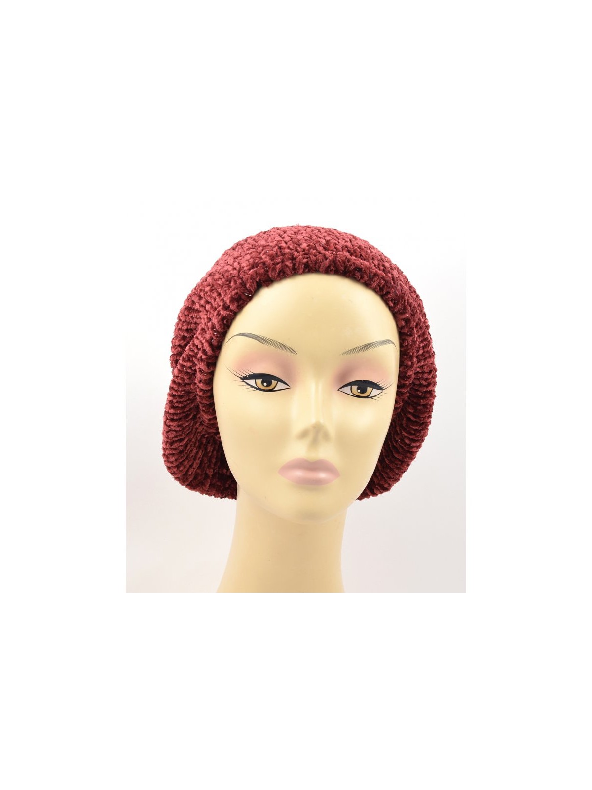 Knitted Womens Snood Beret with Inner ... | Jewish Women Head Covering