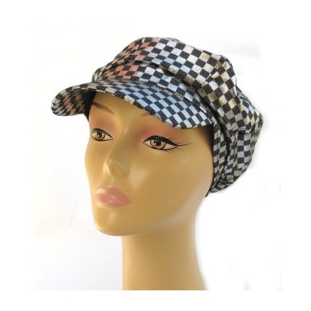 Casquette Argent Métallisé Et Noir Femme | Chapeaux et casquettes pour femmes juives