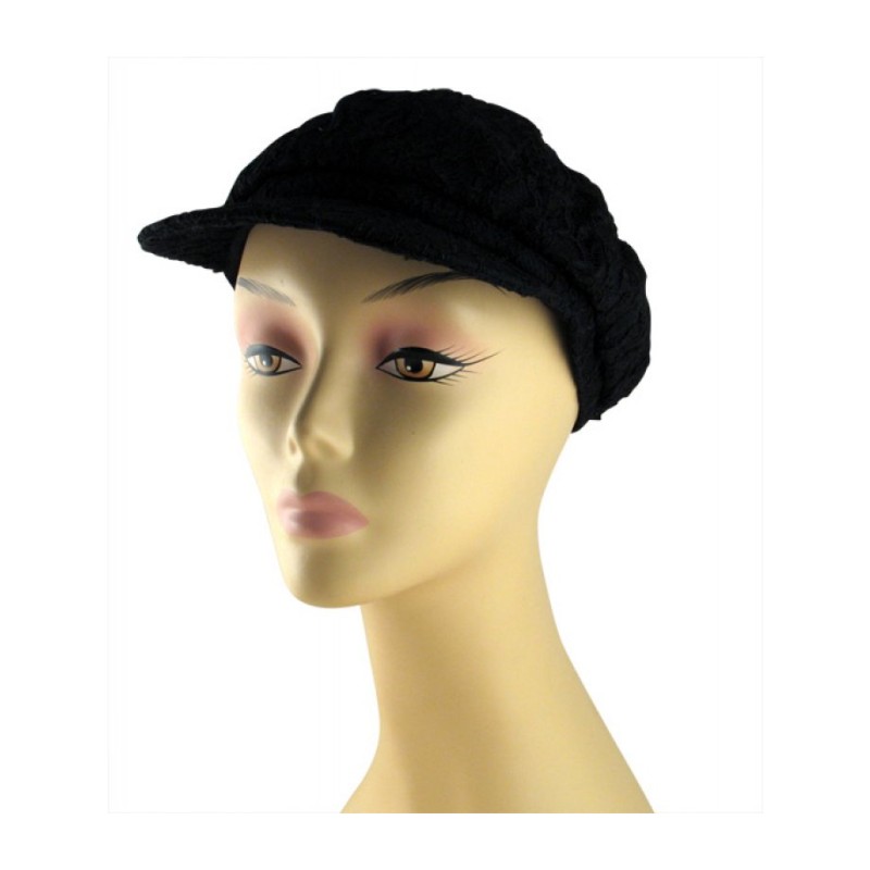 Womens Black Lace Cap | Jewish Women Hats and Caps