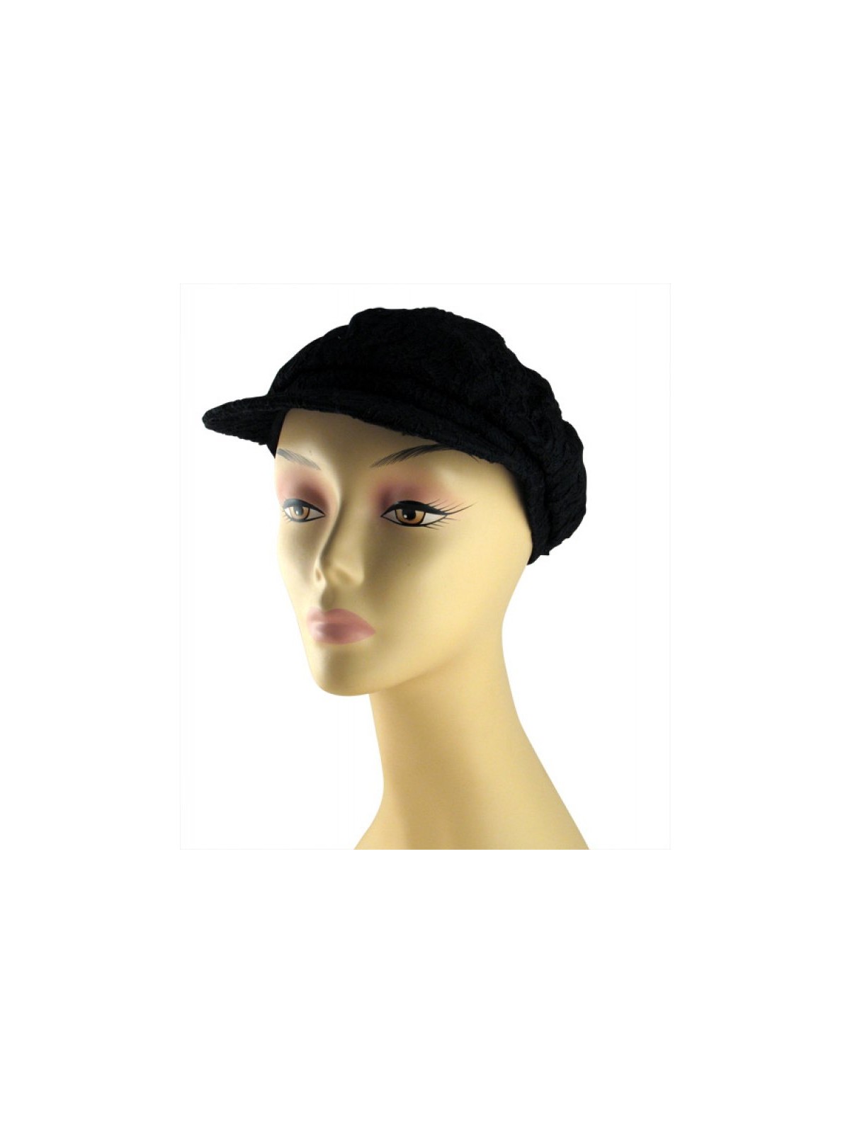 Womens Black Lace Cap | Jewish Women Hats and Caps