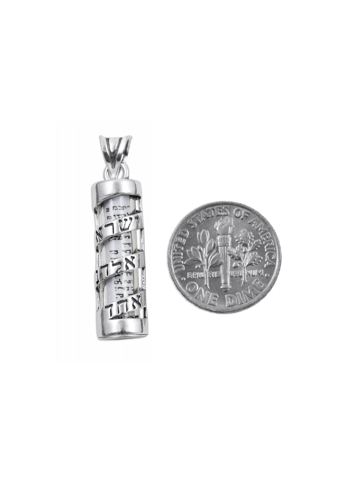 Sterling Silver Mezuzah Pendant Necklace ... | Jewish Gift from Israel