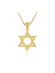 שרשרת זהב מוצק 14K עם רחוב מרקם... | תכשיטי יודאיקה מזהב 14 קראט