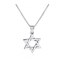 Triangle entrelacé en argent sterling 925... | Cadeau juif d'Israël