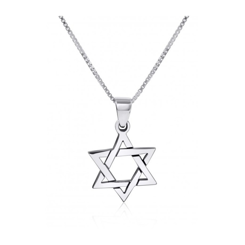 925 Sterling Silver Interlocking Triangle... | Jewish Gift from Israel