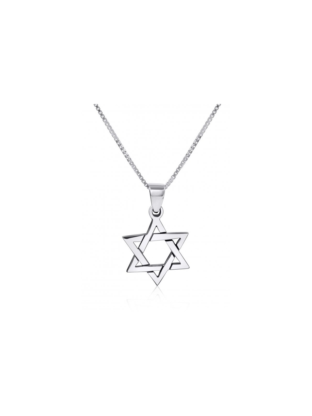 Triangle entrelacé en argent sterling 925... | Cadeau juif d'Israël
