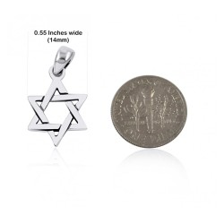 925 Sterling Silver Interlocking Triangle... | Jewish Gift from Israel