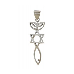 Collier en argent sterling pendentif spirituel religieux... | Pendentif juif