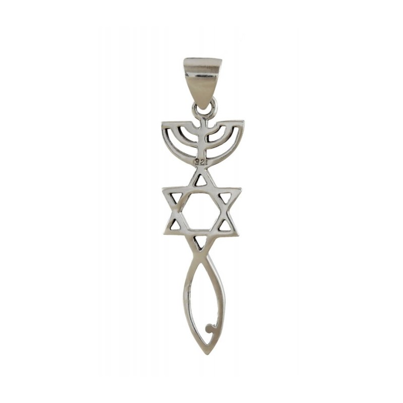 Collier en argent sterling pendentif spirituel religieux... | Pendentif juif