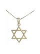 Classic Rhodium Silver Necklace with Magen David pendant | Top Sellers