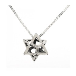 Merkaba Charm Necklace 3D Sacred Geometry... | Jewish Gift from Israel