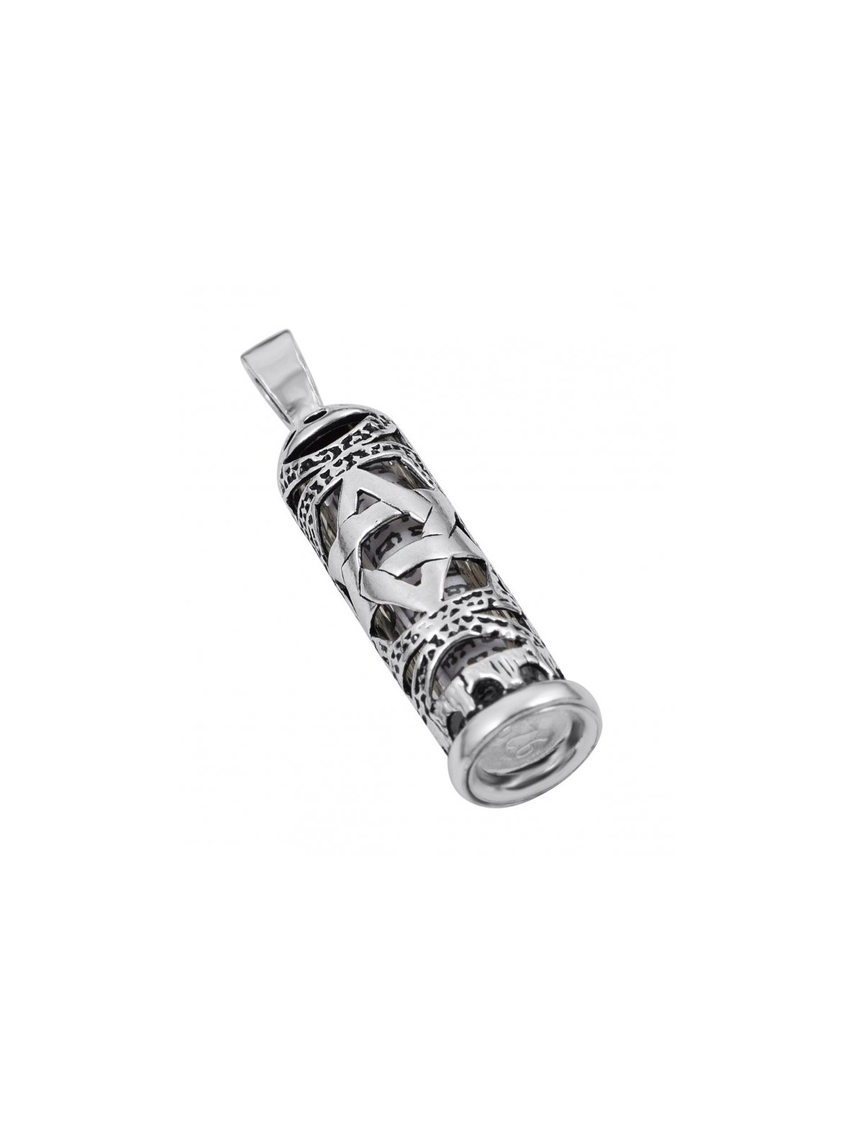Collier pendentif mezouza en argent sterling... | Cadeau juif d'Israël