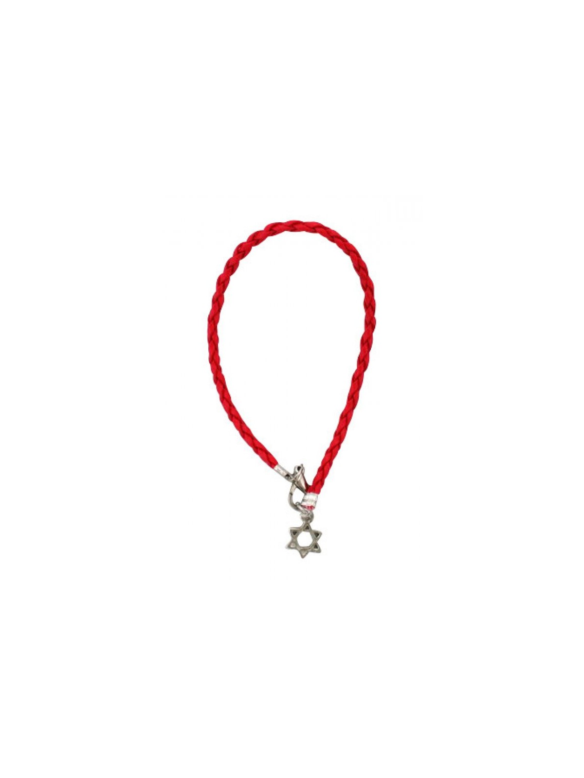 Bracelet Kabbale Cordon Tressé Rouge Argent... | Cadeau juif d'Israël