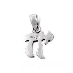 Small Chai Necklace Hebrew Letters Pendant in 925 Ste... | Top Sellers