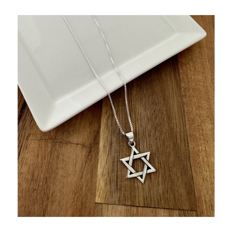 Pendentif collier étoile de David pour femmes... | Cadeau juif d'Israël