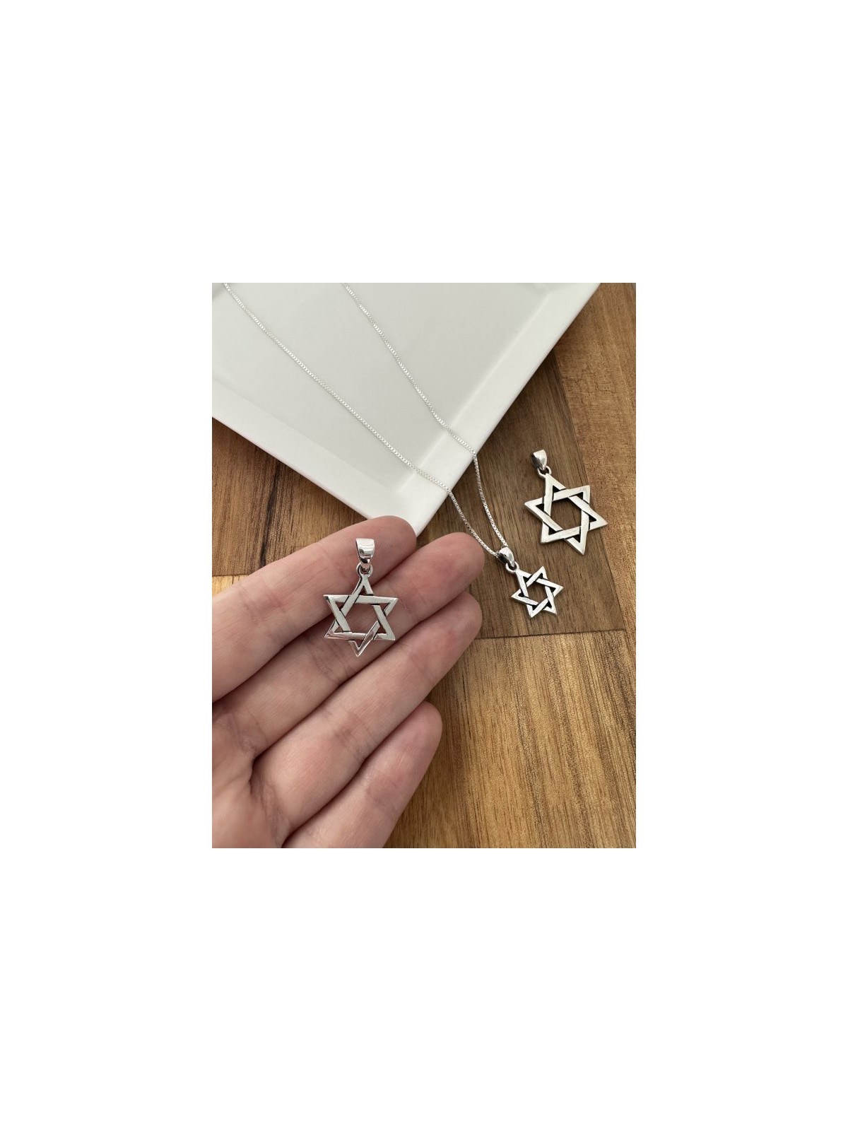 Pendentif collier étoile de David pour femmes... | Cadeau juif d'Israël