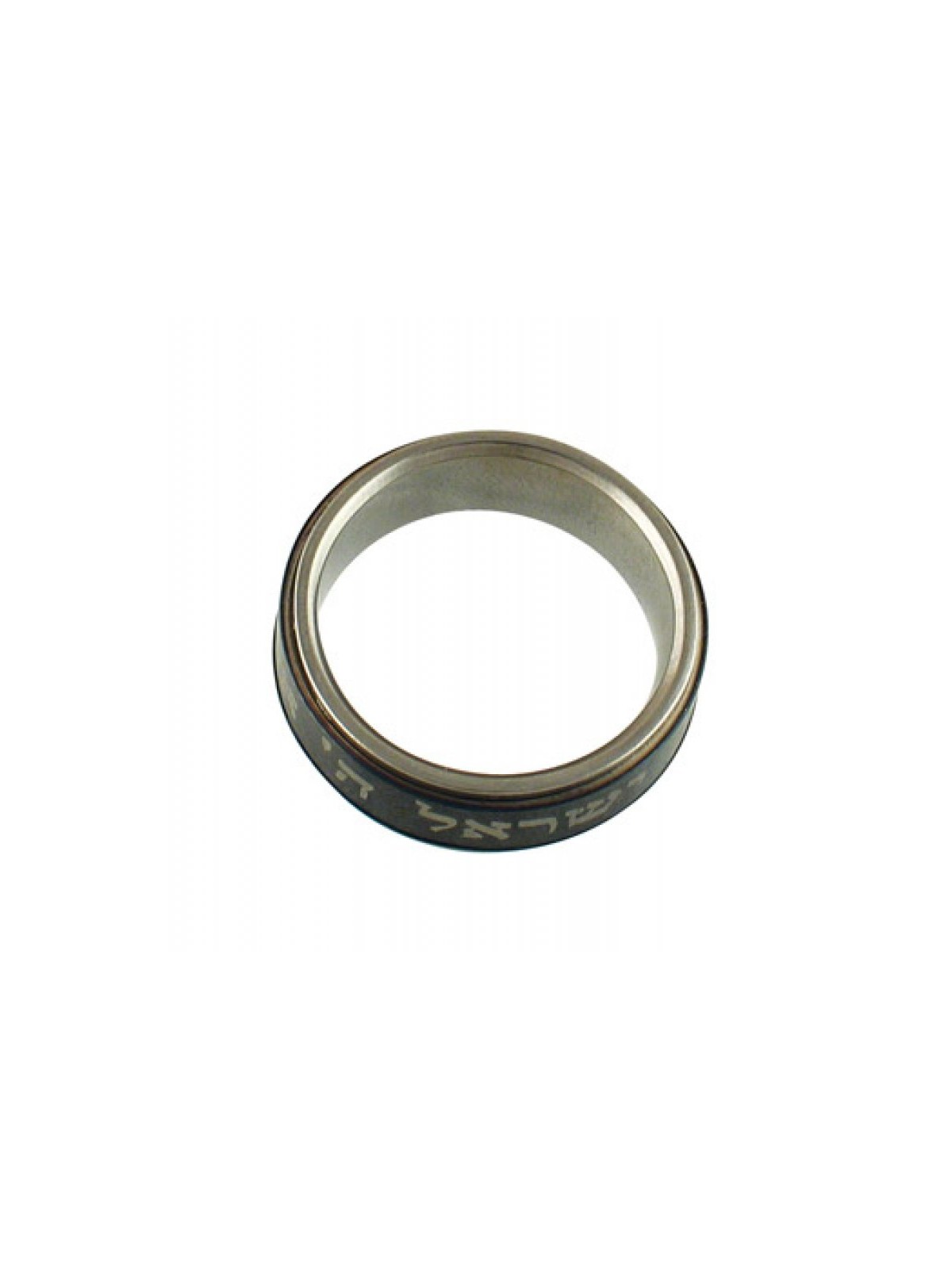 Stainless steel Black Revolving Shema Yisrael Ring | Jewish Rings