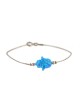 Bracelet en argent Hamsa opale bleu clair | Bijoux de mode israéliens