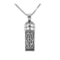 Sterling Silver Necklace with Mezuzah and... | Jewish Gift from Israel