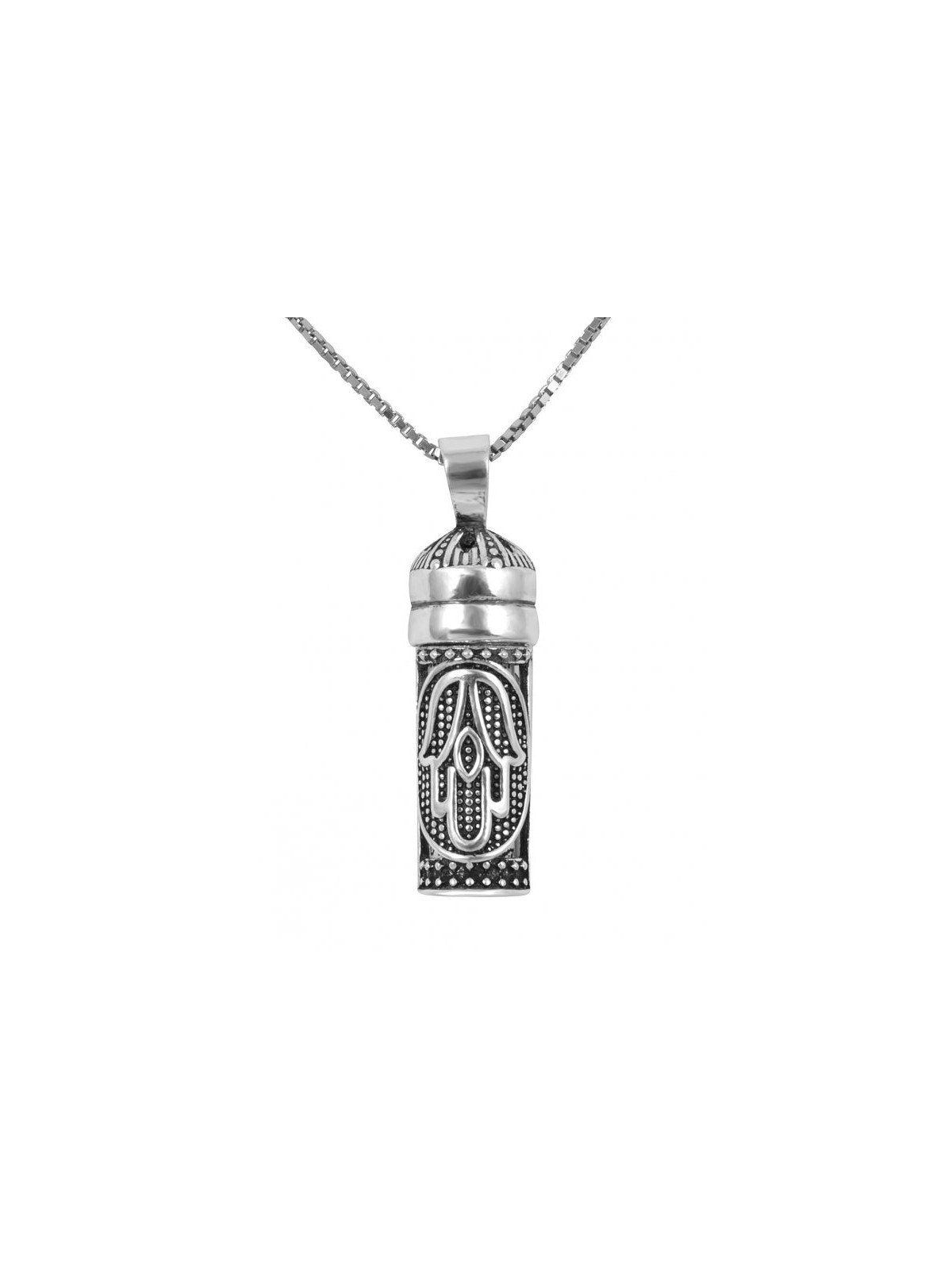 Sterling Silver Necklace with Mezuzah and... | Jewish Gift from Israel