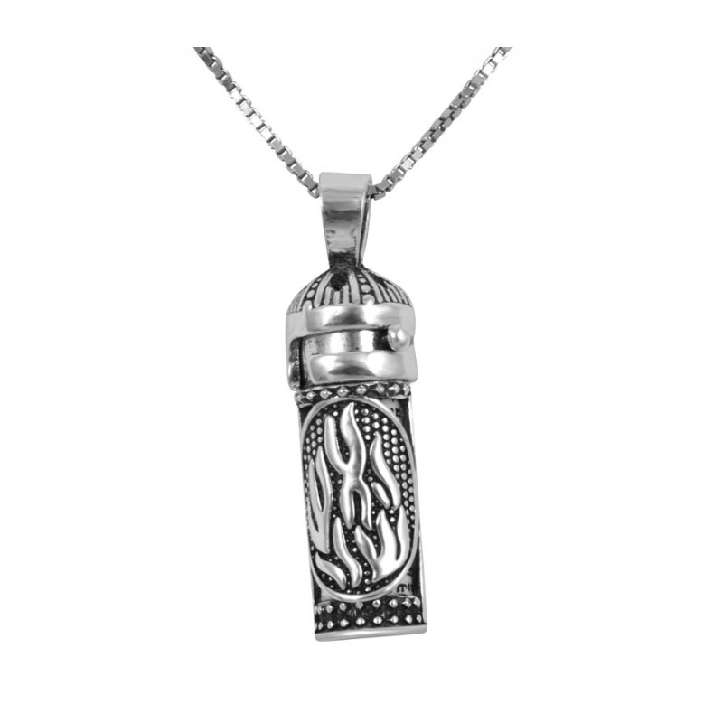 Collier en argent sterling avec Mezouzah et... | Cadeau juif d'Israël