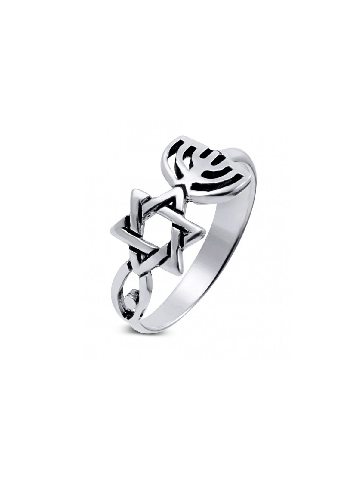 Sterling Silver Grafted Ring Spiritual Religious Jew... | Jewish Rings
