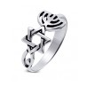 Sterling Silver Grafted Ring Spiritual Religious Jew... | Jewish Rings