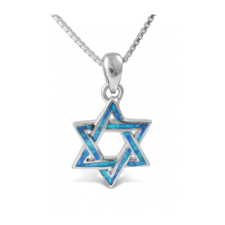 925 Sterling Silver and Opal Interlocked ... | Jewish Gift from Israel