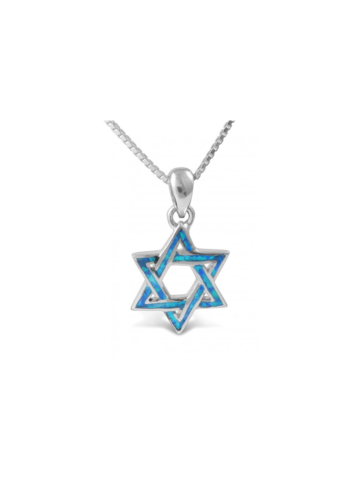 925 Sterling Silver and Opal Interlocked ... | Jewish Gift from Israel