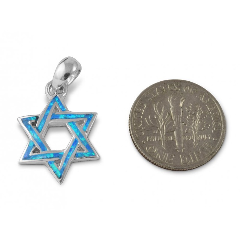 925 Sterling Silver and Opal Interlocked ... | Jewish Gift from Israel