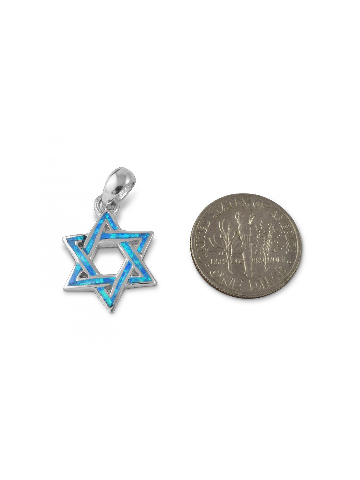 925 Sterling Silver and Opal Interlocked ... | Jewish Gift from Israel