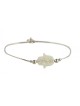 Bracelet en argent Hamsa opale blanche | Breloques pour bracelets