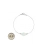 Bracelet en argent Hamsa opale blanche | Breloques pour bracelets