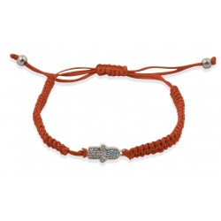 Bracelet Kabbale réglable en cordon tressé avec... | Bracelets - jusqu'à 10 $