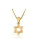 14K Solid Gold Pendant Necklace with Sta... | 14k Gold Judaica Jewelry
