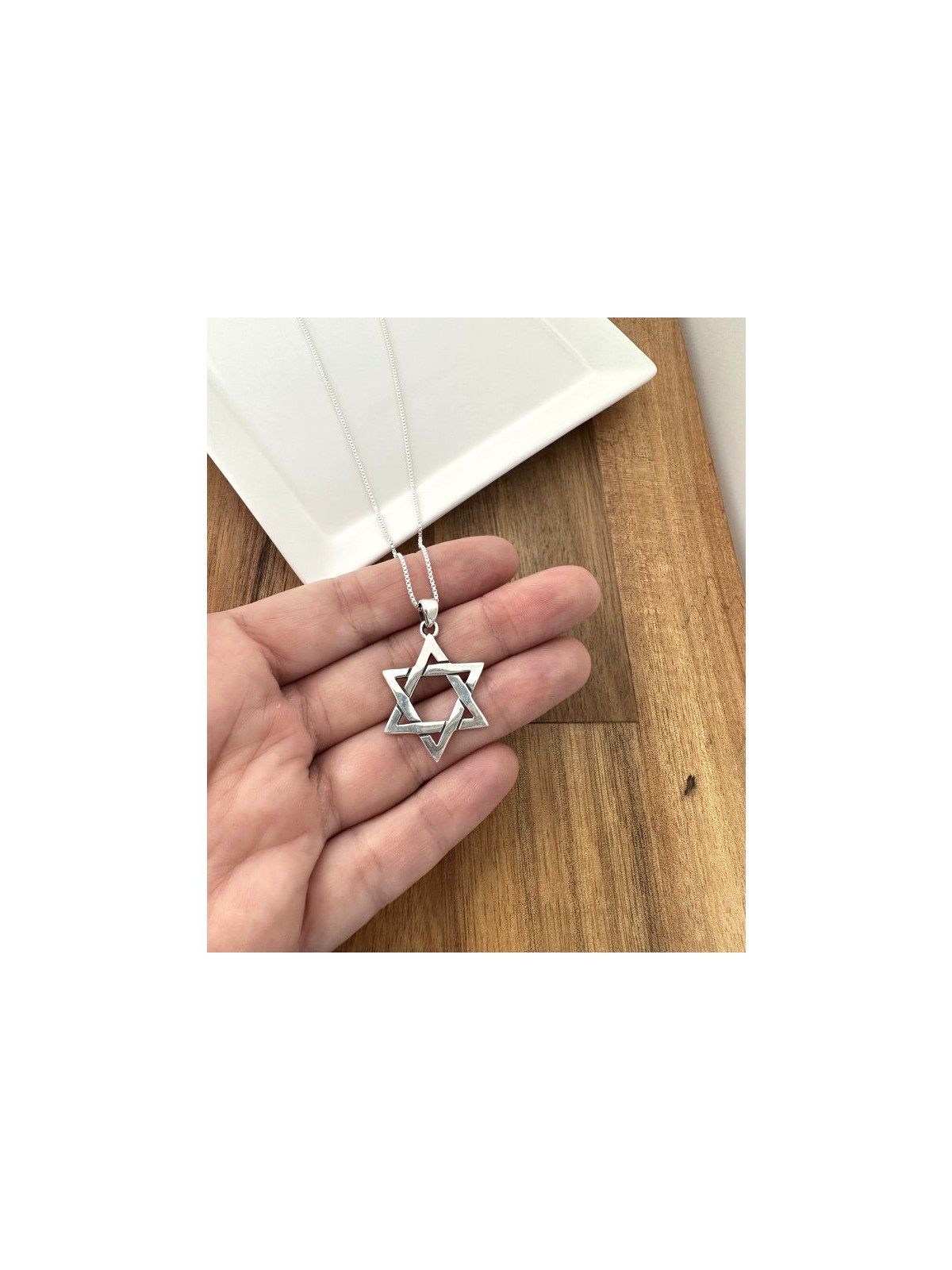 AJDesign Grand collier étoile de David pour... | Cadeau juif d'Israël