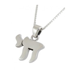 Collier pendentif Chai classique en argent sterling... | Colliers et pendentifs Chai