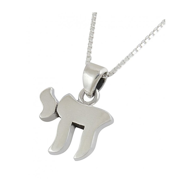 Collier pendentif Chai classique en argent sterling... | Colliers et pendentifs Chai