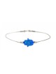 Blue Opal Hamsa Silver Bracelet | Bracelet Charms