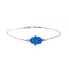 Blue Opal Hamsa Silver Bracelet | Bracelet Charms